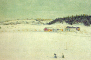 Bilde av Maleri fra vinter ca 1900
